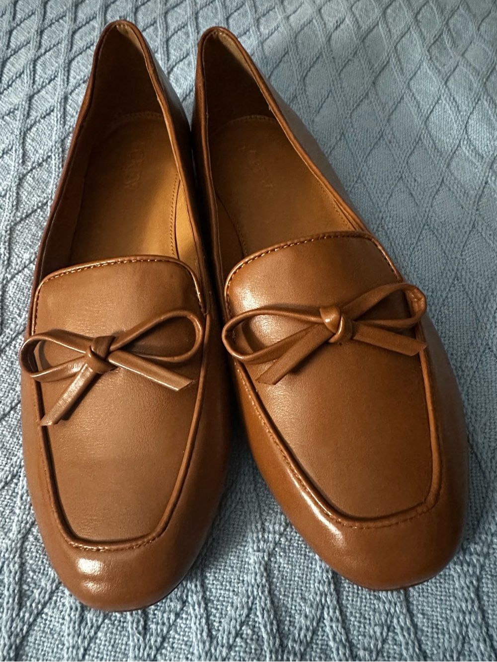 J. Crew Women's Cognac Bow Loafers
